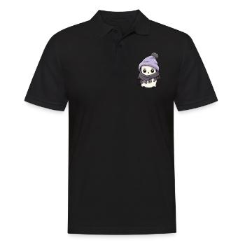 Penguin Winter Comic - Men's Polo Shirt - black - Front - Kai (181cm)
