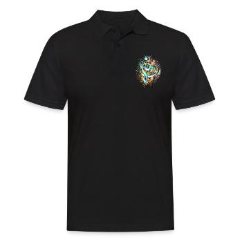 Clé de partition musique Coeur Notes de musique Basses Notes - Polo Homme - noir - Devant - Kai (181cm)