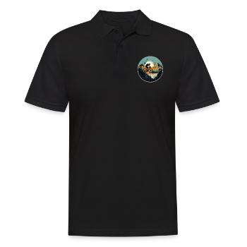 Mountain Bike BMX MTB Bike Street Trial Outdoor - Men's Polo Shirt - black - Front - Kai (181cm)