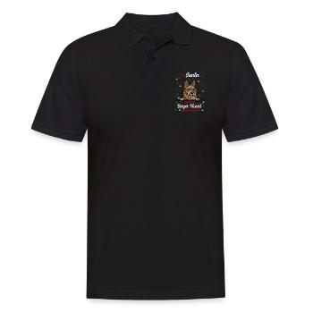 Berger Picard Hund Weihnachten Hunderasse - Männer Poloshirt - Schwarz - Vorne - Kai (181cm)