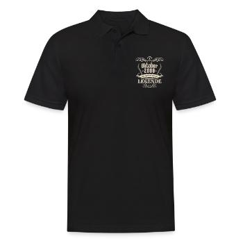 Oktober 2000 - Die Geburt einer Legende - Männer Poloshirt - Schwarz - Vorne - Kai (181cm)