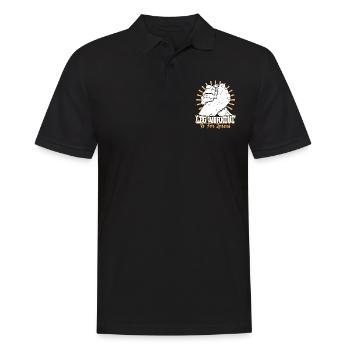 L’entraînement des jambes est pour les perdants - Bras de fer - Polo Homme - noir - Devant - Kai (181cm)