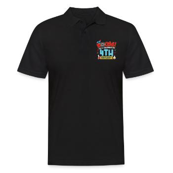 Boum Célébrons mon 4e anniversaire - Polo Homme - noir - Devant - Kai (181cm)