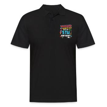 5. Birthday - Science Birthday - Men's Polo Shirt - black - Front - Kai (181cm)