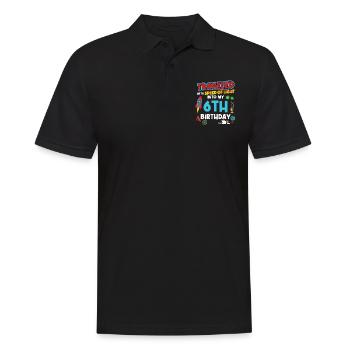 6. Anniversaire - Anniversaire de la science - Polo Homme - noir - Devant - Kai (181cm)