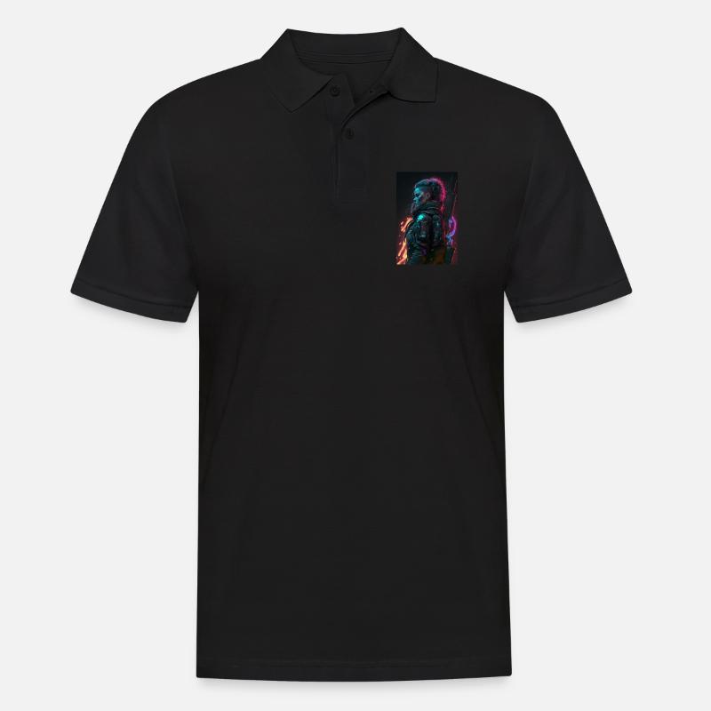 Mädchen aus der Zukunft - Männer Poloshirt - Schwarz