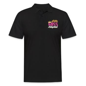 Kleine Miss Adoptiert - Stolz und Geliebt - Männer Poloshirt - Schwarz - Vorne - Kai (181cm)