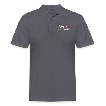 Super maman - Polo Homme - charbon - Devant - Nico (186cm)