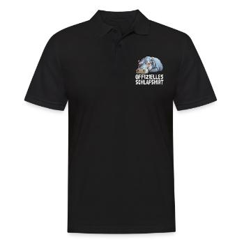 Offizieles Schlafshirt Nilpferd - Männer Poloshirt - Schwarz - Vorne - Kai (181cm)