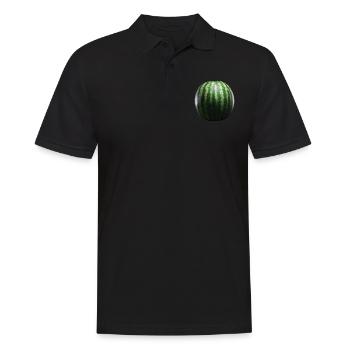 Wassermelone Obst Geschenk - Männer Poloshirt - Schwarz - Vorne - Kai (181cm)