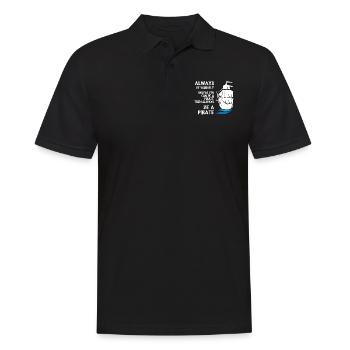 Be a Pirate - Männer Poloshirt - Schwarz - Vorne - Kai (181cm)