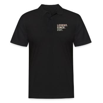 Legenden wurden im 2011 geboren Geschenkideen 2011 - Männer Poloshirt - Schwarz - Vorne - Kai (181cm)