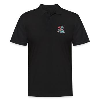 Alien Monster Pizza - Men's Polo Shirt - black - Front - Kai (181cm)