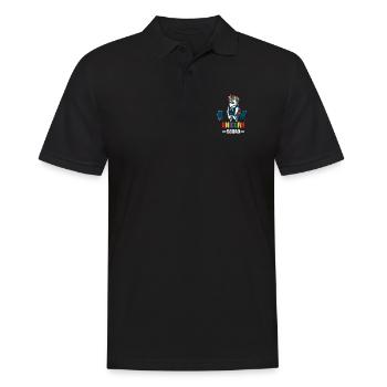Unicorn Squad Weightlifting Workout Gym T Shirt - Men's Polo Shirt - black - Front - Kai (181cm)