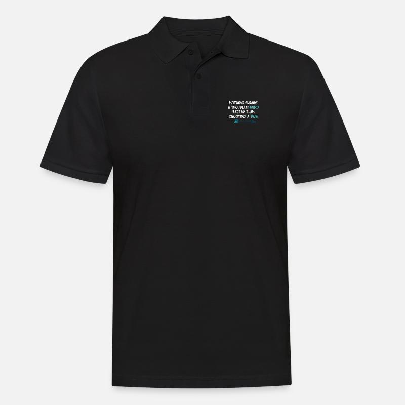 Archery Bogenschießen - Männer Poloshirt - Schwarz