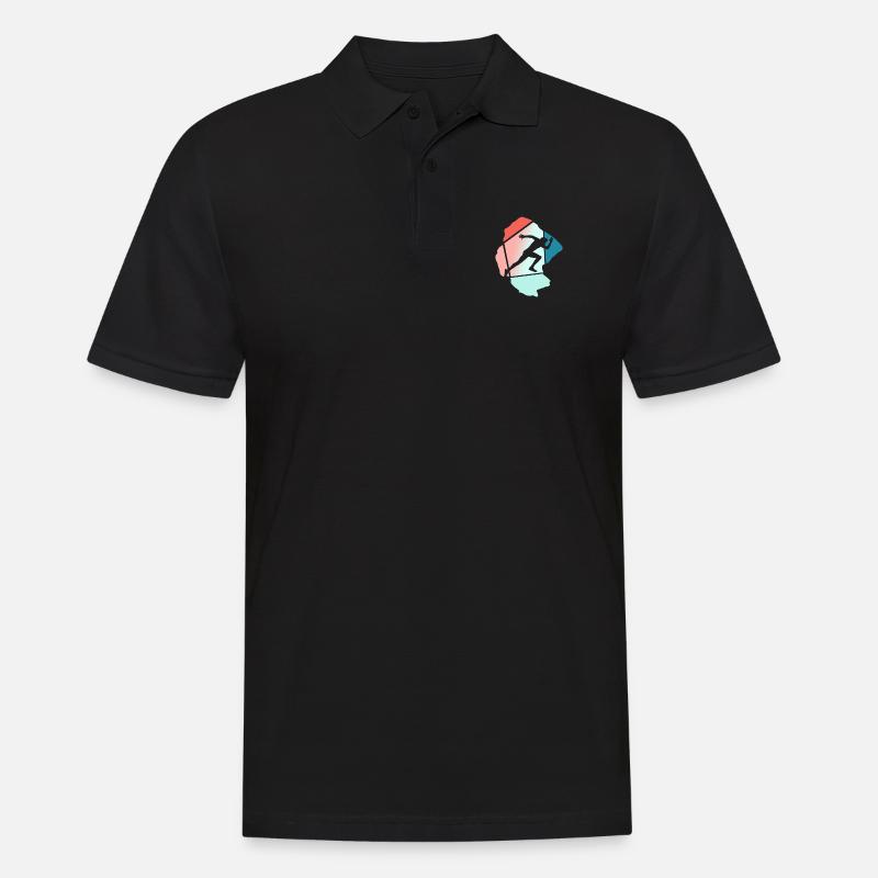 Laufen Sprint Sprinten Sprinter - Männer Poloshirt - Schwarz