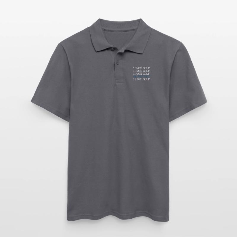 I Hate Golf I Hate Golf I Hate Golf Oh! Nice shot Men's Polo Shirt