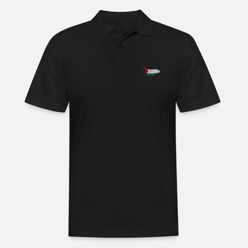 Drapeau papillon Palestine - Polo Homme - noir