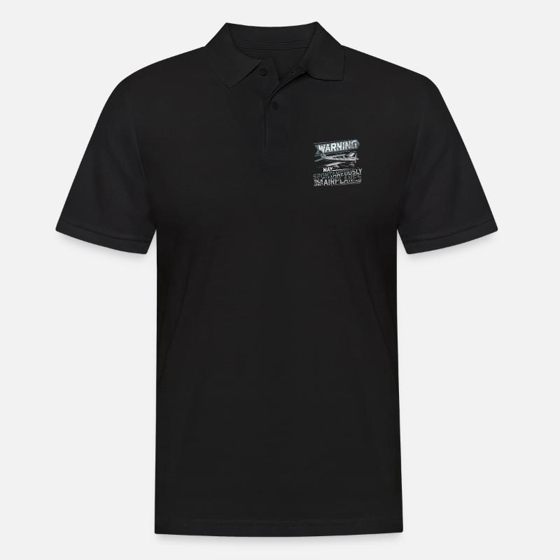 FLugzeug Luftfahrt - Männer Poloshirt - Schwarz