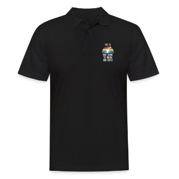 LIFE IS TOO SHORT TO DRINK BAD COFFEE - Männer Poloshirt - Schwarz - Vorne - Kai (181cm)