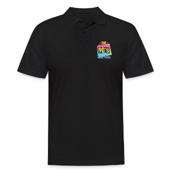 Nineties 90s 1990s gift · 90s were fresh - Men's Polo Shirt - black - Front - Kai (181cm)