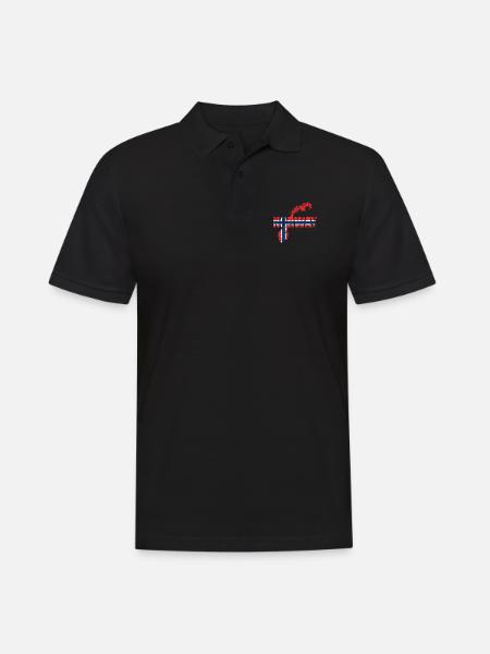 Norway Scandinavia - Men's Polo Shirt - black