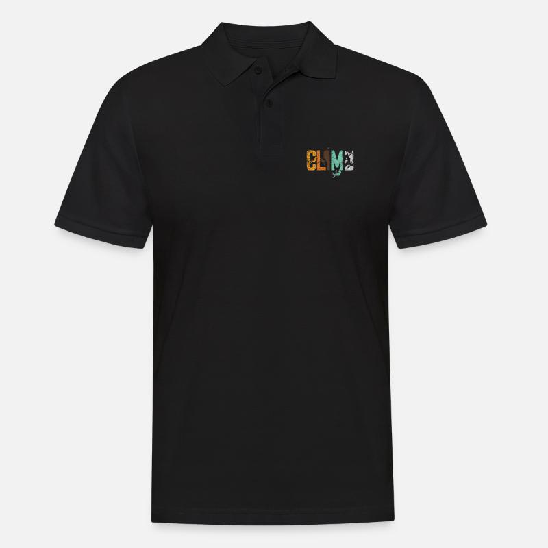 Klettern - Männer Poloshirt - Schwarz