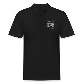 Trip with family, the best therapy - Männer Poloshirt - Schwarz - Vorne - Kai (181cm)