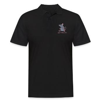 Igitt menschen Ratte lustige maus - Männer Poloshirt - Schwarz - Vorne - Kai (181cm)