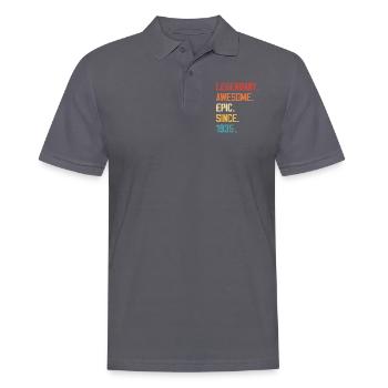 Epic and Legendary born in 1935: 89th birthday - Men's Polo Shirt - charcoal grey - Front - Nico (186cm)