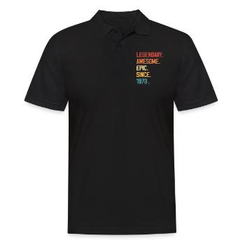 Épique et Légendaire né en 1978 : 46e anniversaire - Polo Homme - noir - Devant - Kai (181cm)