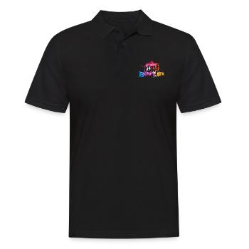 Colorful Berlin street art - Men's Polo Shirt - black - Front - Kai (181cm)