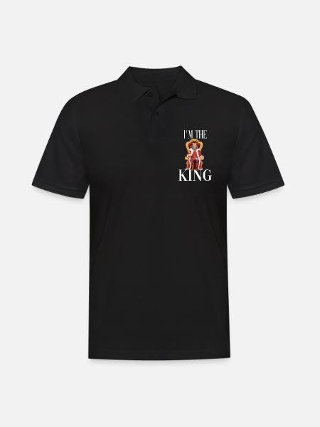 Ich bin der König - Männer Poloshirt - Schwarz