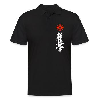 Kyokushin Kaikan Kanji T Shirt - Characters - Men's Polo Shirt - black - Front - Kai (181cm)