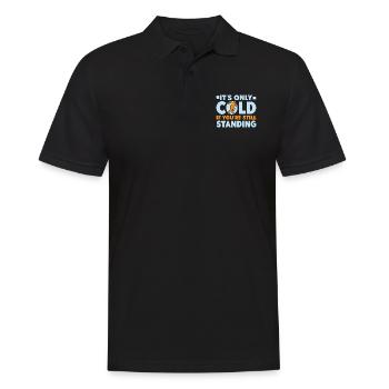 Running Run Only Cold If You´re Standing Marathon - Männer Poloshirt - Schwarz - Vorne - Kai (181cm)