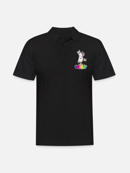 Super Einhorn - Männer Poloshirt - Schwarz