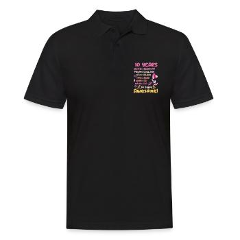 10 Jahre alt! Geburtstagsgeschenk 10. Geburtstag - Männer Poloshirt - Schwarz - Vorne - Kai (181cm)
