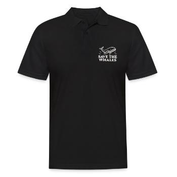 Rettung der Wale - Männer Poloshirt - Schwarz - Vorne - Kai (181cm)