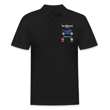 Motorrad Spruch Motorradfahrer Motorräder lustig - Männer Poloshirt - Schwarz - Vorne - Kai (181cm)