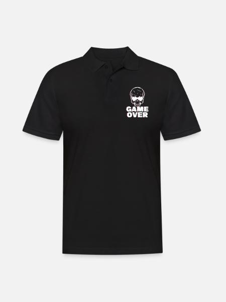 Game Over Glitch - Männer Poloshirt - Schwarz