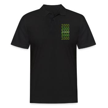 Jahr 2000 - Männer Poloshirt - Schwarz - Vorne - Kai (181cm)