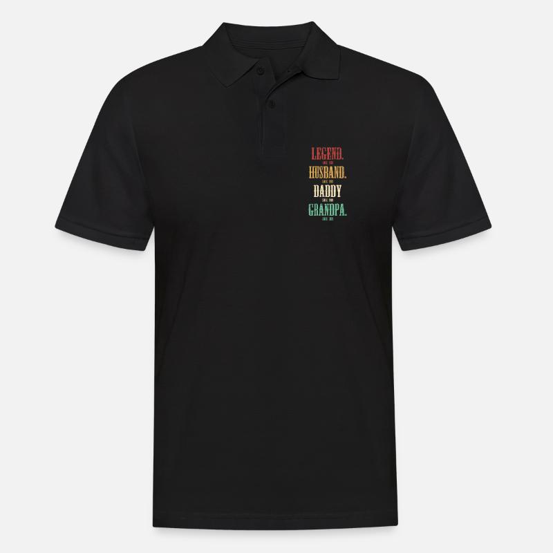 Legendenrollen: Ehemann Papa Opa - Männer Poloshirt - Schwarz