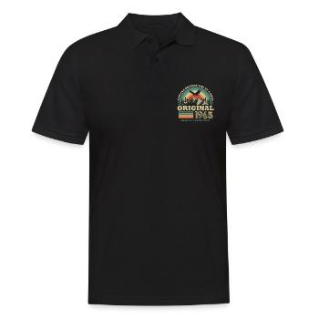 Original 1965 Jahrgang Vintage Geburtstag Retro - Männer Poloshirt - Schwarz - Vorne - Kai (181cm)