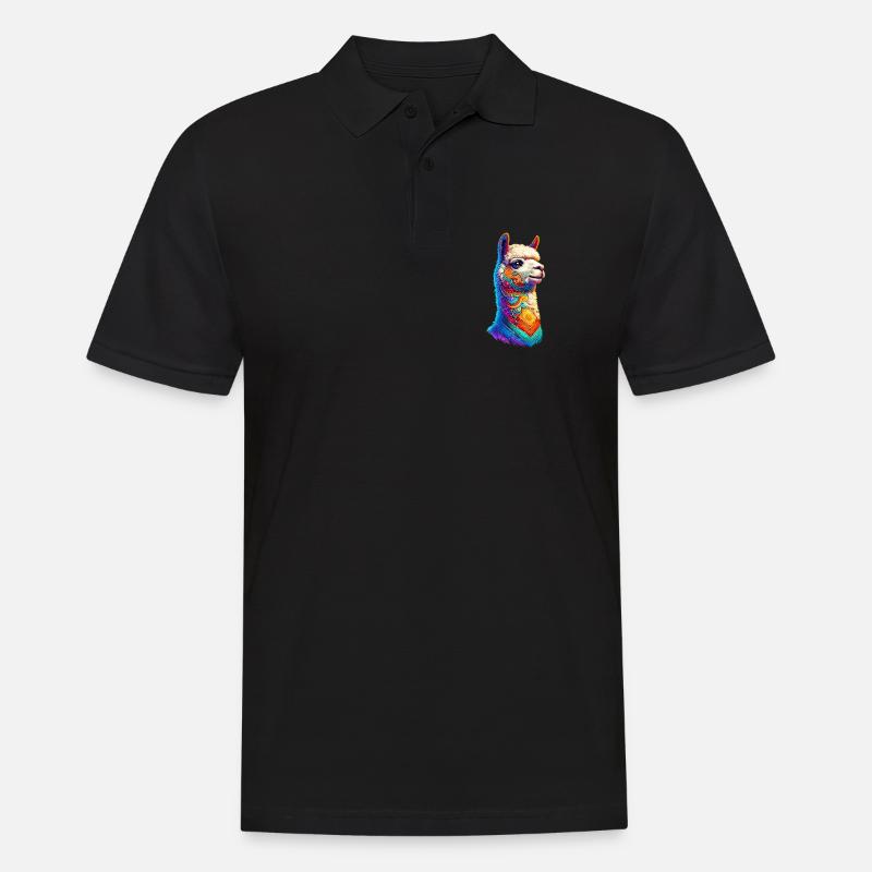 Alpaka - Männer Poloshirt - Schwarz