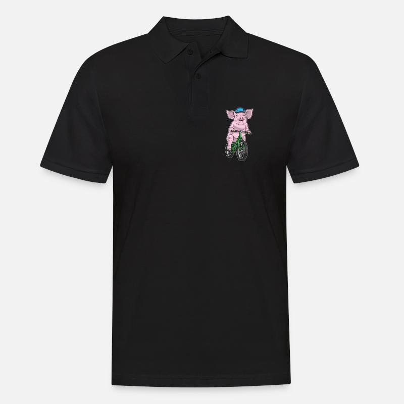 Vélo cochon - Polo Homme - noir