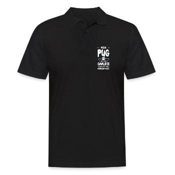 Dicton de chien carlin - Polo Homme - noir - Devant - Kai (181cm)