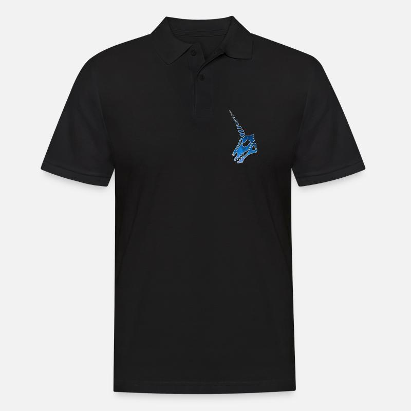 Einhornschädel und Sternenhimmel - Männer Poloshirt - Schwarz