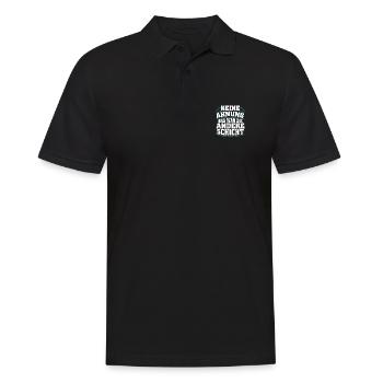 Keine Ahnung - das war die andere Schicht - Männer Poloshirt - Schwarz - Vorne - Kai (181cm)