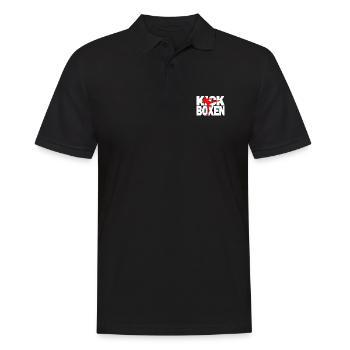 Kickboxen - Kickboxing Kickboxer Kickboxerin - Männer Poloshirt - Schwarz - Vorne - Kai (181cm)