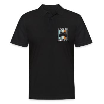 Niveau 40 Anniversaire complet du joueur 40 ans - Polo Homme - noir - Devant - Kai (181cm)